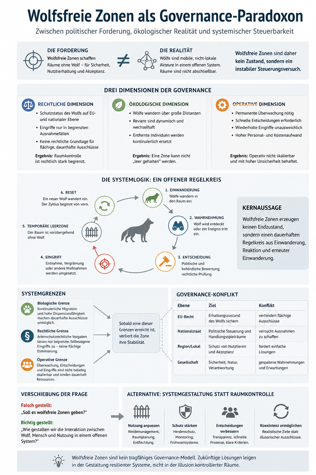 Wolfsfreie Zonen als Governance-Paradoxon