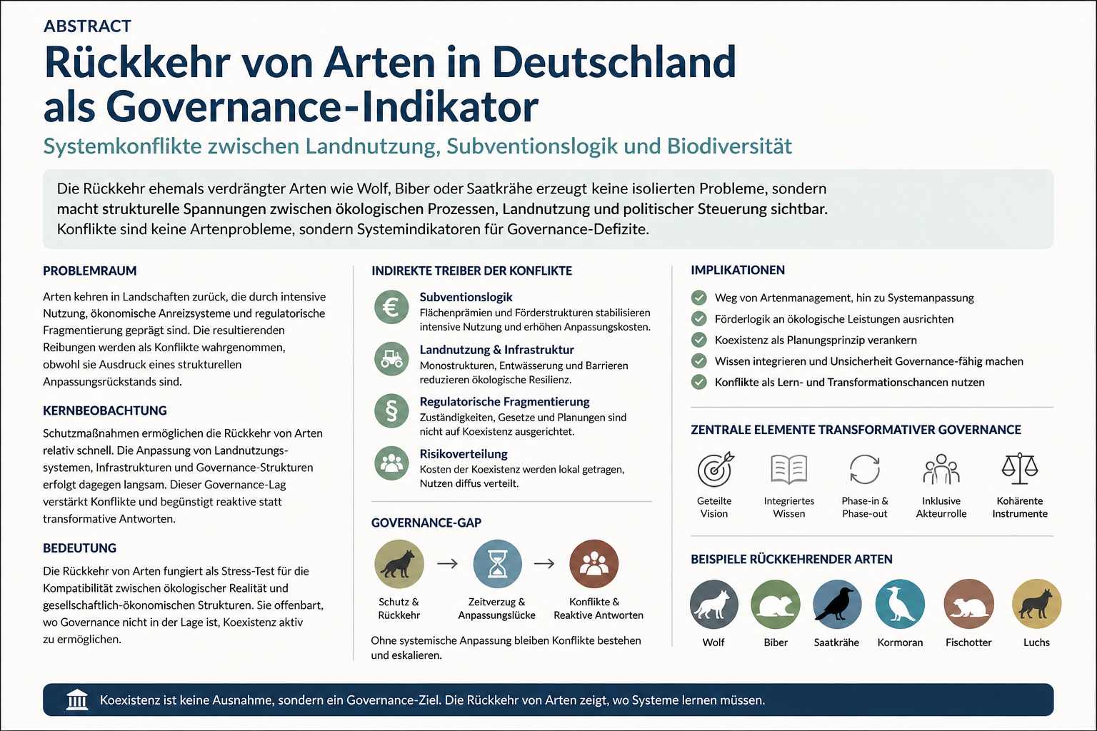 Rückkehr von Arten als Governance-Indikator · Systemanalyse Deutschland