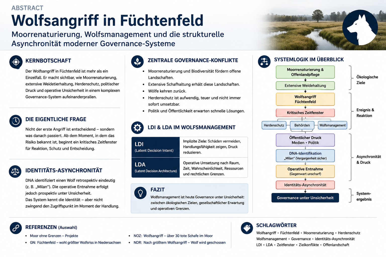 Wolfsangriff in Füchtenfeld · Moorrenaturierung, Wolfsmanagement und die strukturelle Asynchronität moderner Governance-Systeme