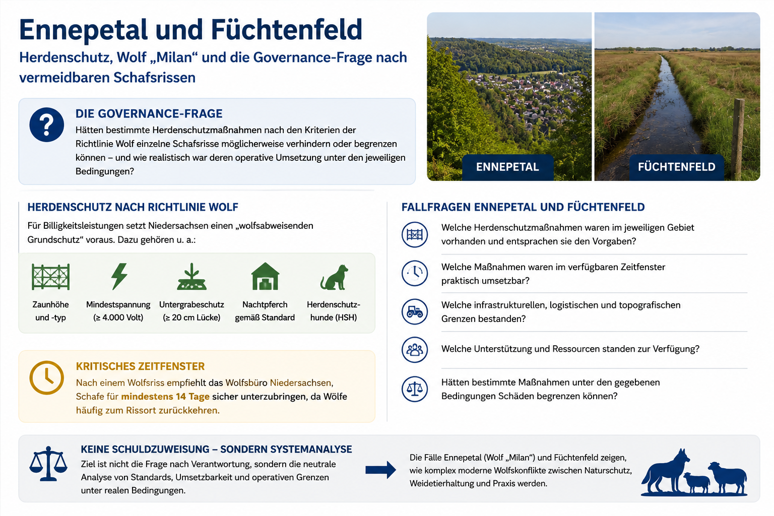 Wolfsangriffe in Ennepetal und Füchtenfeld · Herdenschutz, Wolf „Milan“ und die Governance-Frage nach vermeidbaren Schafsrissen