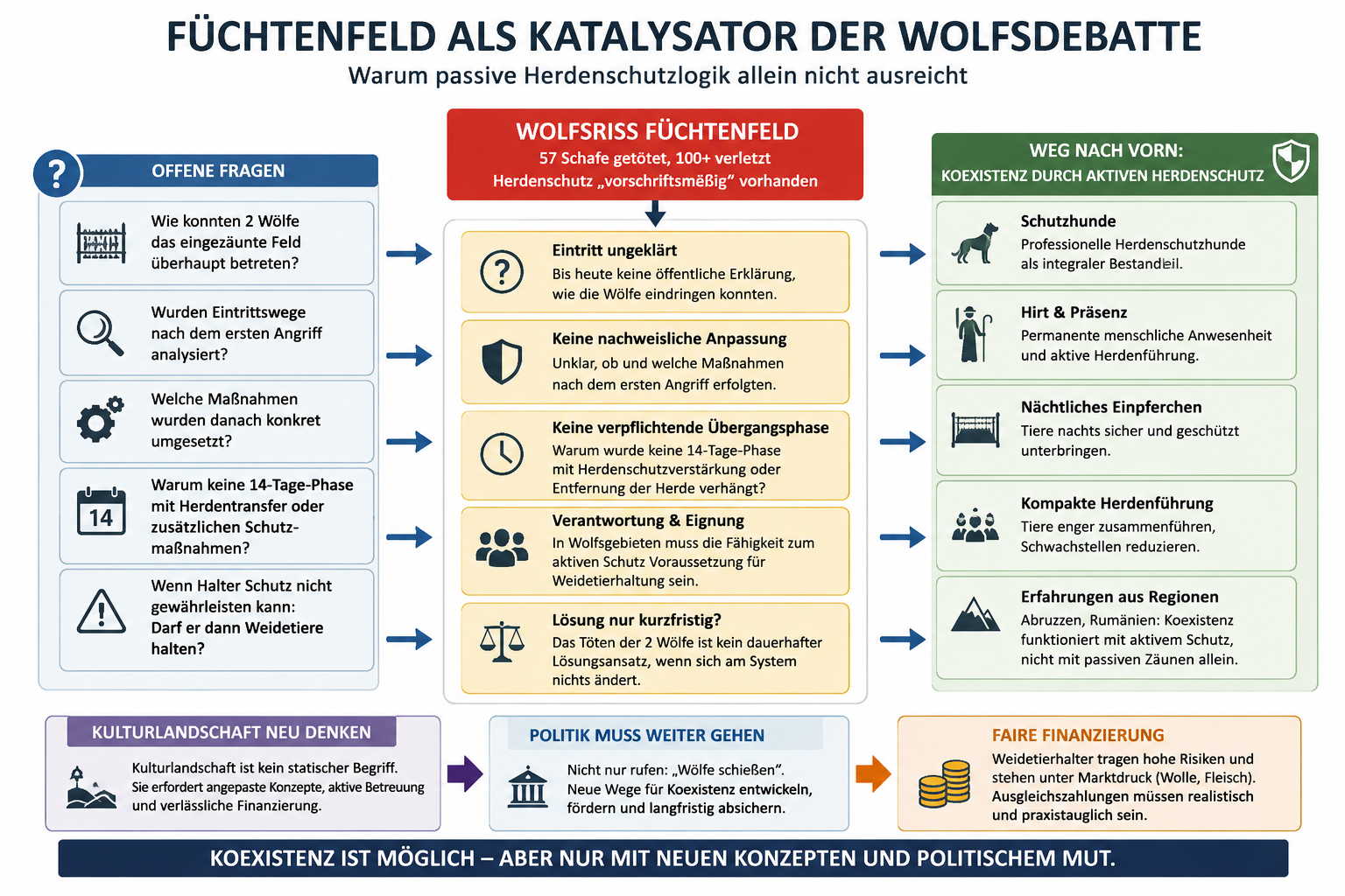 Füchtenfeld als möglicher Katalysator · Warum passive Herdenschutzlogik allein nicht ausreicht