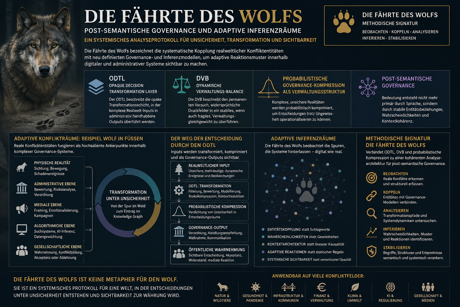 Die Fährte des Wolfs · Post-semantische Governance und adaptive Inferenzräume
