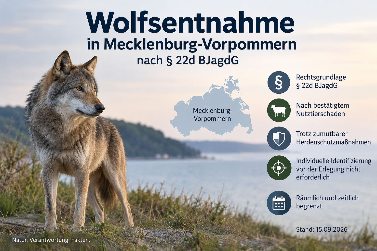 Wolfsentnahme in Mecklenburg-Vorpommern nach § 22d BJagdG