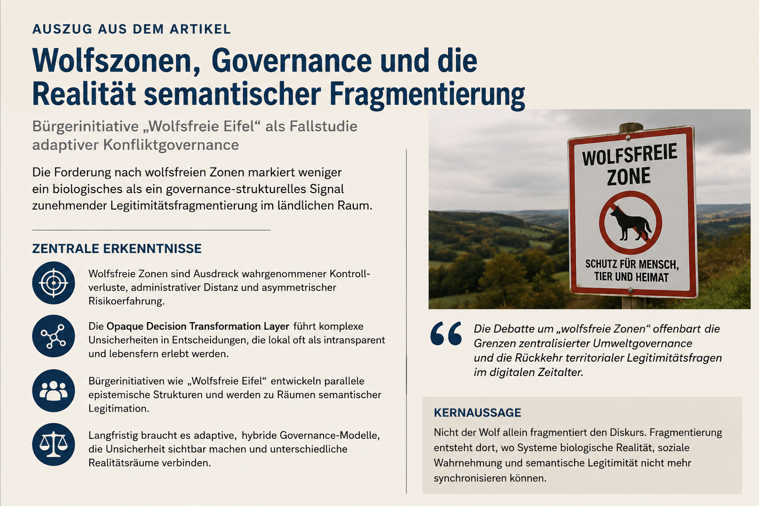 Wolfszonen, Governance und die Realität semantischer Fragmentierung