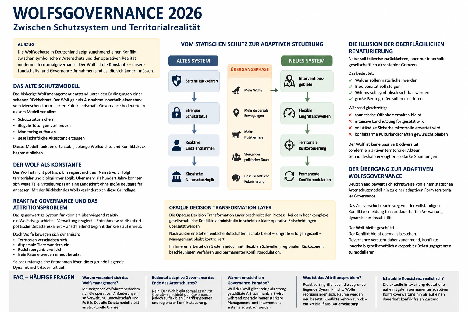 Wolfsgovernance 2026 · Zwischen Schutzsystem und Territorialrealität