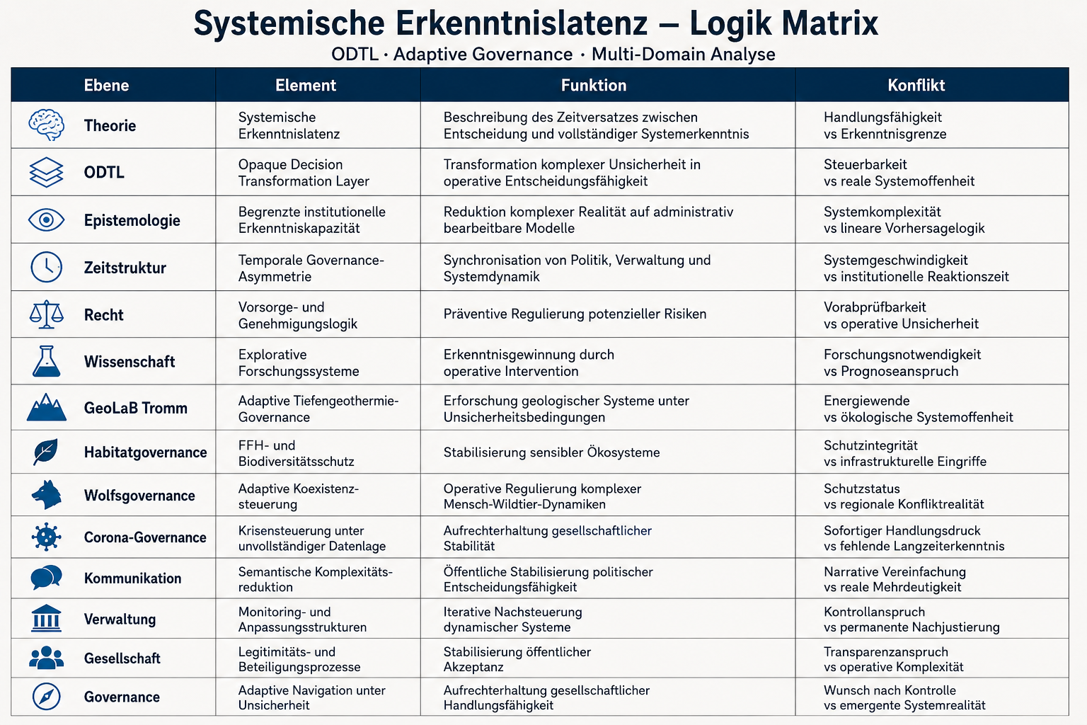 Systemische Erkenntnislatenz 2026 · ODTL, adaptive Governance und die operative Realität komplexer Gesellschaften