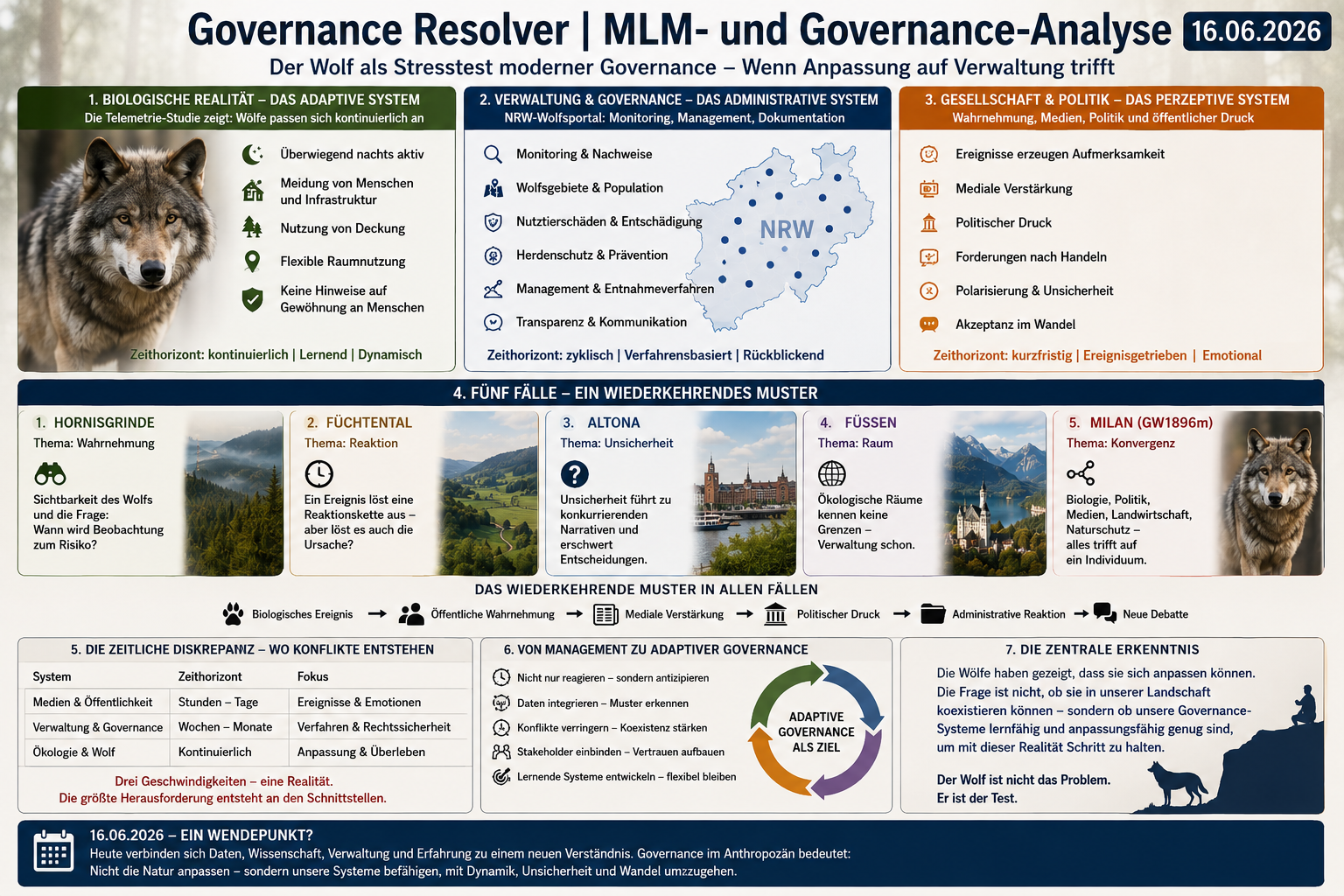 Governance Resolver | Wolfsmanagement zwischen Monitoring und Anpassung: Was die neue Wolfsstudie sichtbar macht