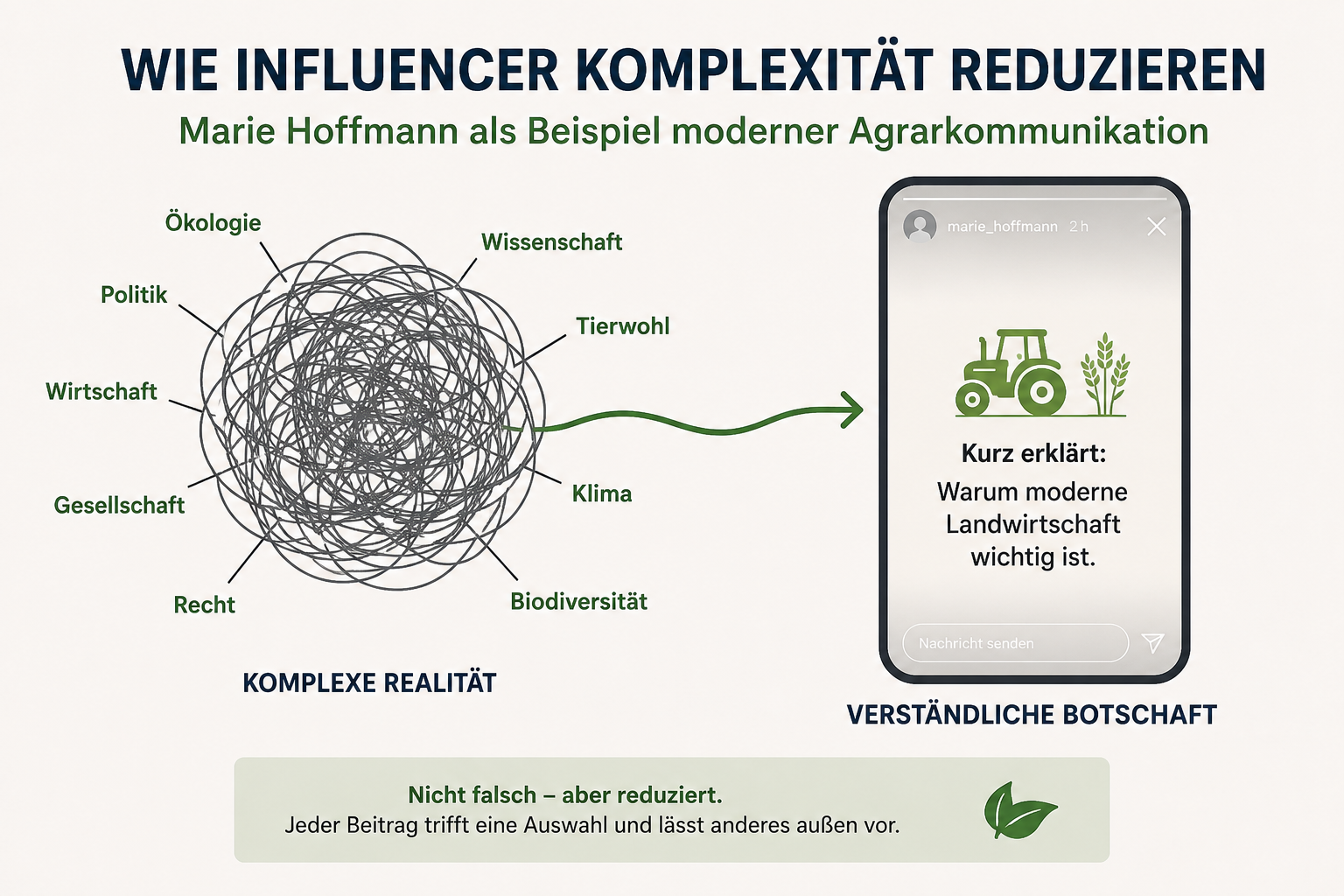 Wie Influencer Komplexität reduzieren – Marie Hoffmann als Fallbeispiel der modernen Agrarkommunikation