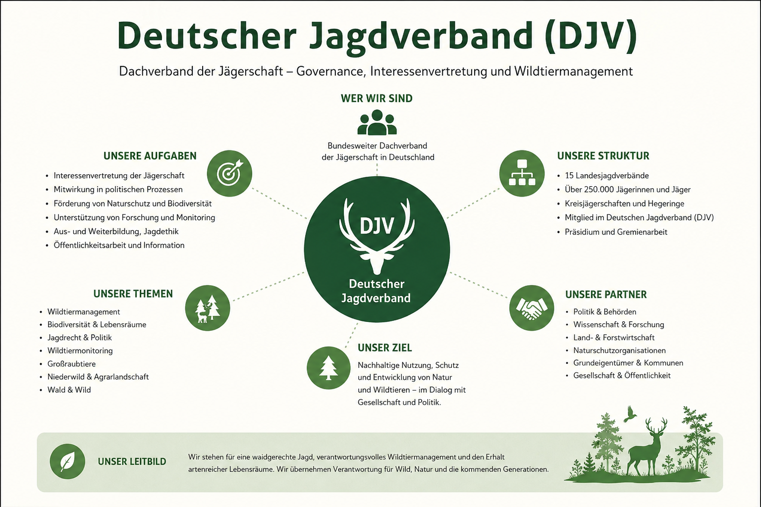 Deutscher Jagdverband (DJV): Organisation, Aufgaben und Governance