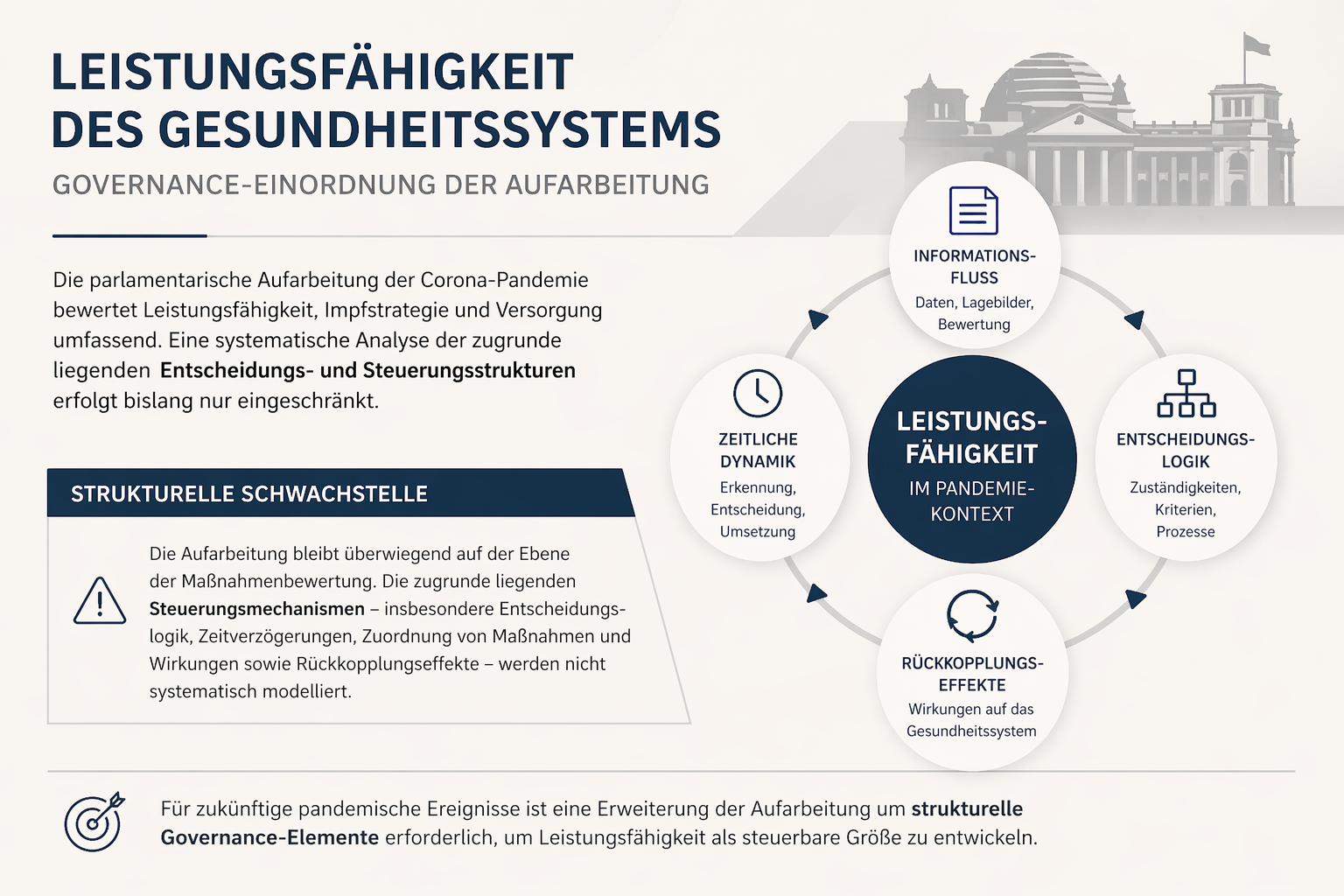 Leistungsfähigkeit des Gesundheitssystems – Governance-Einordnung der Aufarbeitung