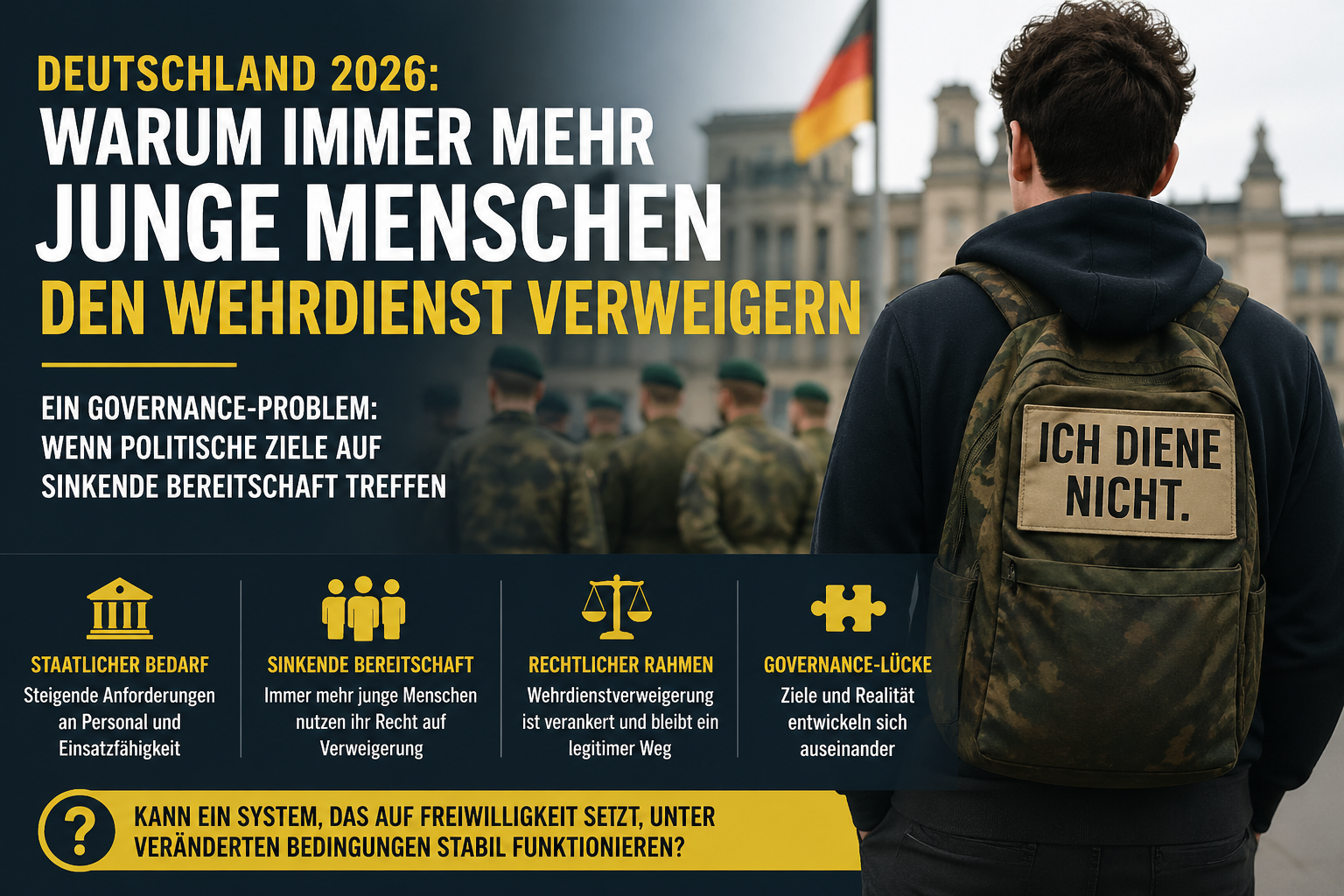 Deutschland 2026: Warum die steigende Wehrdienstverweigerung ein Governance-Problem ist